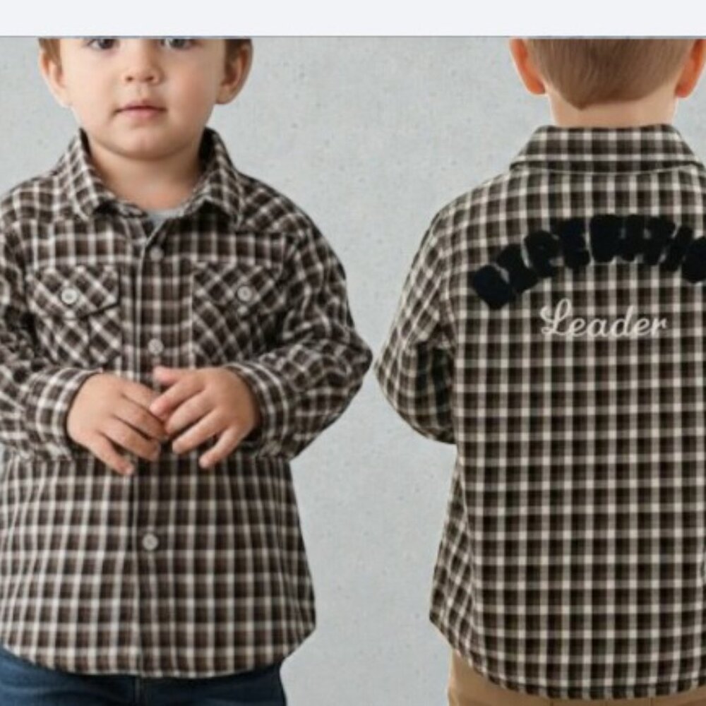 Engine Denim Expedition Leader Checked Button-Down Shirt Size 24 Months